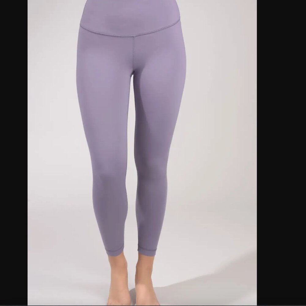 Yogalicious Lux High Waist Leggings with Criss Cross Back in Blueberry Ice